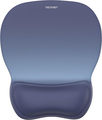 TECKNET Gel Mouse Pad with Wrist Rest, Ergonomic Office Mousepad with Wrist Support - Non-Slip & Smooth Surface Comfortable Desk Accessories Mat for Office, Gaming and Study - Gradient