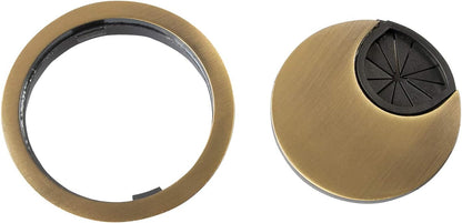 Desk Grommet for Wire Organizer,PC Computer Desk Plastic Grommet Cord, Tidy Cable Hole Cover Organizers,2 Pack (60mm, Gold)