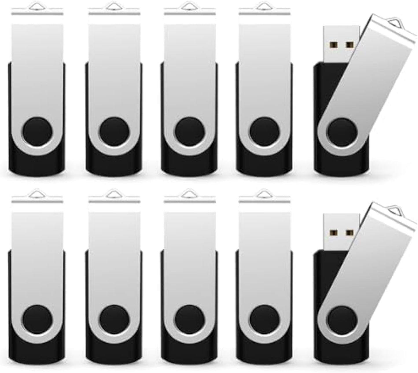 TOPESEL 100PCS 2GB Bulk USB 2.0 Flash Drives, Thumb Drives with USB 2.0 Speed, Ideal for Data Backup and Transfer