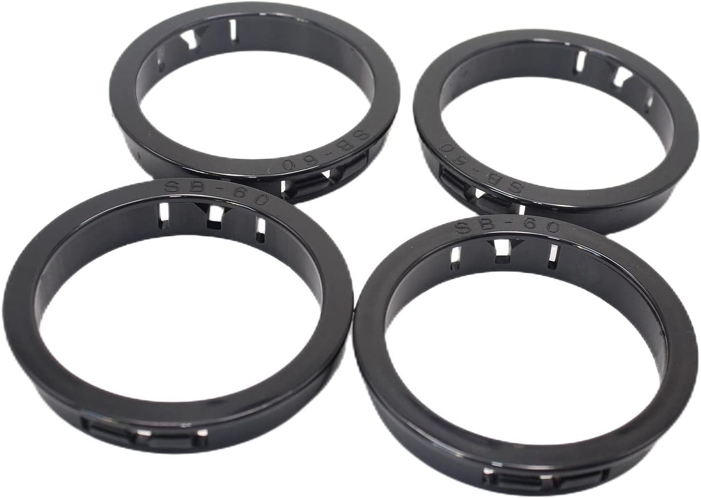 2-3/8"(60mm) Black Snap-in Knockout Insulating Bushing Grommets, Plastic Cable Hole Grommets for Wiring, Round Nylon Snap in Locking Electrical Wire Cord Hose & Tubing Bushings Grommets, 4pcs