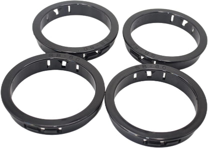 2-3/8"(60mm) Black Snap-in Knockout Insulating Bushing Grommets, Plastic Cable Hole Grommets for Wiring, Round Nylon Snap in Locking Electrical Wire Cord Hose & Tubing Bushings Grommets, 4pcs