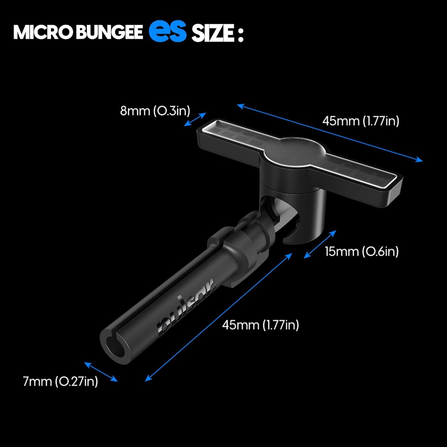 Pulsar Gaming Gears - Micro Bungee ES : Drag-Free Wired Mouse Support - Free Motion on Your Desk - Super Compact Size - Attach it to Your Monitor - Get More Space (Single Pack)