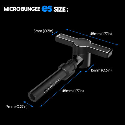 Pulsar Gaming Gears - Micro Bungee ES : Drag-Free Wired Mouse Support - Free Motion on Your Desk - Super Compact Size - Attach it to Your Monitor - Get More Space (Single Pack)