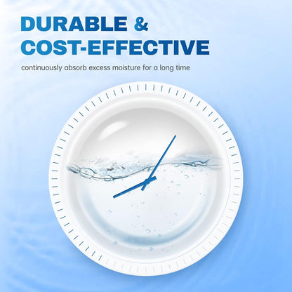 Vacplus Moisture Absorbers 6 Pack, 10.5 Oz Portable Humidity Absorber Boxes for Your Bathroom, Closet & Car, Dehumidifier with Fragrance Free, Navy Blue