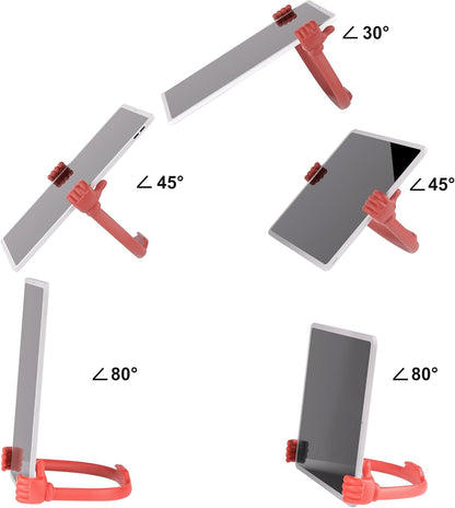 Honsky Thumbs Up Tablet Stand - Portable Monitor Stand Holder for Desktop, Universal Cute, Red