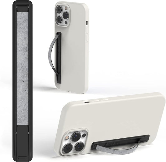 Phone Grip, Ultra Thin Cell Phone Grips Finger Holder Kickstand for Back of Phone, Loopy Case Swappable for Smartphones Wireless Chargers Car Mounts - SleekGrip Essential