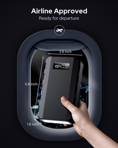 Apowking Power Bank with AC Outlet,65W Portable Laptop Battery Bank Fast Charging,88.8Wh/24000mah Power Station for Outdoor Camping PowerBank Travel Home Power Backup