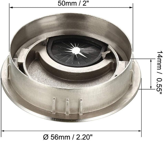 uxcell Cable Hole Cover, 2Inch/50mm Zinc Alloy Desk Wire Cord Cable Grommets Hole Cover for Office PC Desk Cable Cord Organizer, 4Pcs Wire Drawing Silver