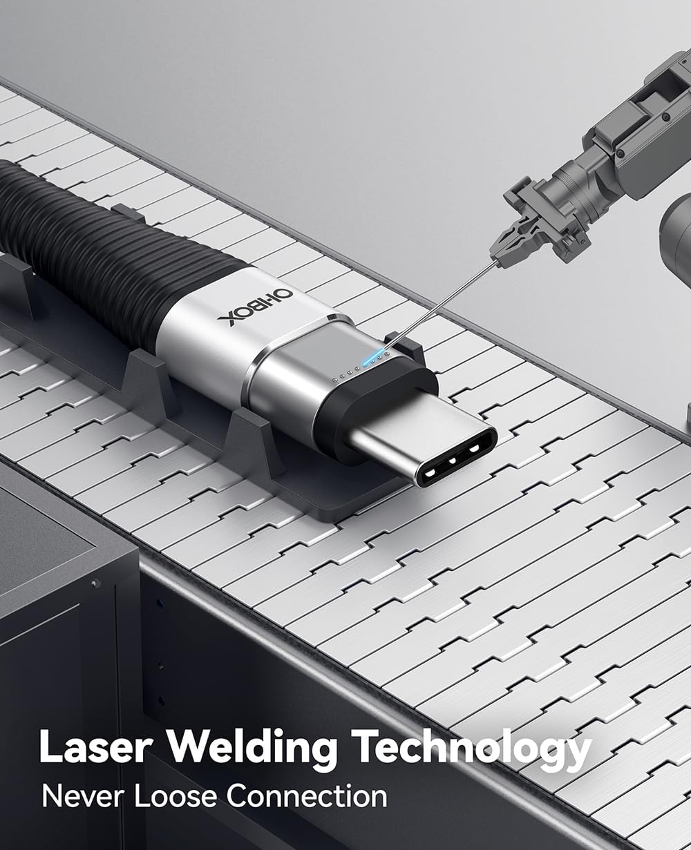 USB C to USB C Cable 6FT 2Pack, 100W Type C Charger Fast Charging Cord Braided, USBC Cable for iPhone 16 15, iPad, Samsung Galaxy, Google Pixel, Moto, TCL, LG Phones