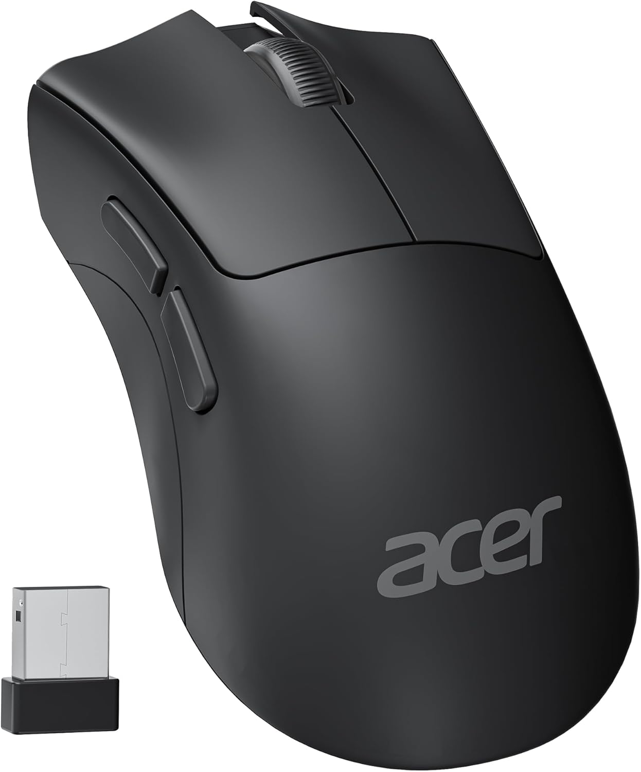acer Wireless Mouse, 1200 DPI Computer Mouse for Laptop with 2.4GHz USB A Receiver, 5 Buttons Compatible for Windows, macOS, Android (Black)