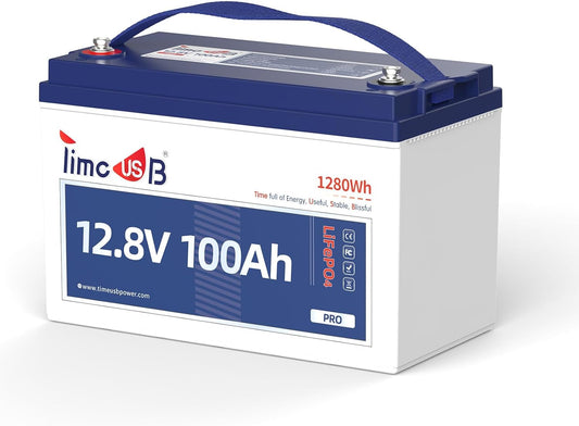 LiFePO4 Battery 12V100Ah Pro Group 31 Deep Cycle Battery with Upgraded 100A BMS Lithium Battery 4000-15000 Cycles 10-Year Lifetime for Off-Grid Applications RVs Marine Travel Trailer Camping