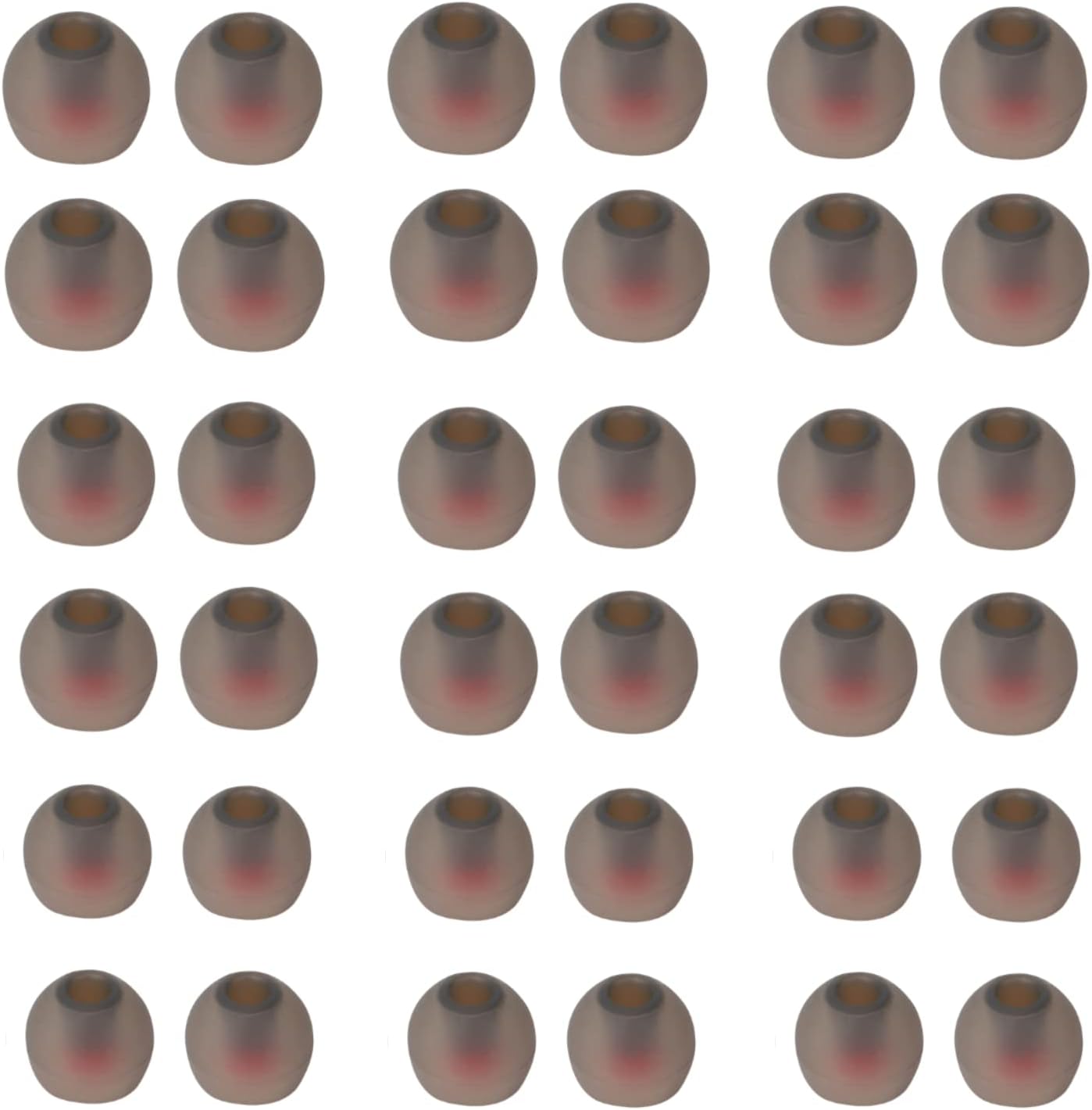 Earbud Tips Soft and Comfortable Silicone Ear Bud Replacement Pieces Fit Most in-Ear Headphones，Inner Hole 3.8mm -5.5mm，18 Pairs Black and Red S/M/L Replacement Earbud Tips