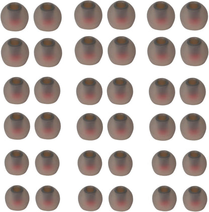 Earbud Tips Soft and Comfortable Silicone Ear Bud Replacement Pieces Fit Most in-Ear Headphones，Inner Hole 3.8mm -5.5mm，18 Pairs Black and Red S/M/L Replacement Earbud Tips
