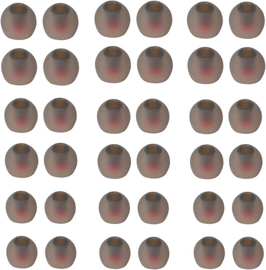 Earbud Tips Soft and Comfortable Silicone Ear Bud Replacement Pieces Fit Most in-Ear Headphones，Inner Hole 3.8mm -5.5mm，18 Pairs Black and Red S/M/L Replacement Earbud Tips
