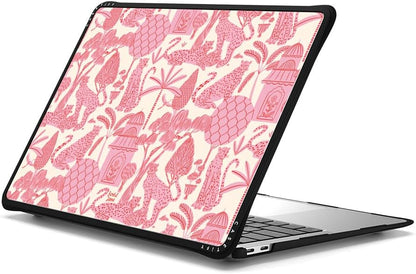 CASETiFY Impact MacBook Air 13" (M1/Intel) Case [Cushioned Impact Corners/Scratch-Resistant/Anti-Slip Grip] - Cheetah Paradise - Clear Black