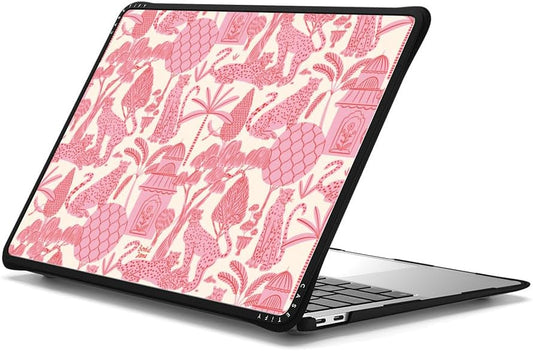 CASETiFY Impact MacBook Air 13" (M1/Intel) Case [Cushioned Impact Corners/Scratch-Resistant/Anti-Slip Grip] - Cheetah Paradise - Clear Black