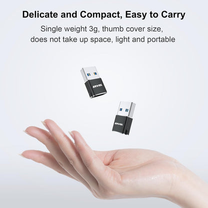 ENVEL USB to USB C Adapter, USB3 5Gbps High Speed Data Transfer, OTG Converter Thunderbolt3 to USB Female Compatible with Apple iWatch iPhone 15 Pro Max iPad Air 4 5 Mini 6 (Black, USB A Male)