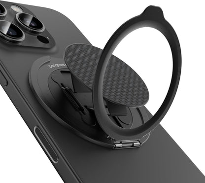 BENKS ArmorPop Magnetic Phone Grip & Stand for MagSafe, 360° Rotation Adjustable Phone Ring Holder for iPhone 17/16/15/14/13/12 Series, Durable Kevlar Design