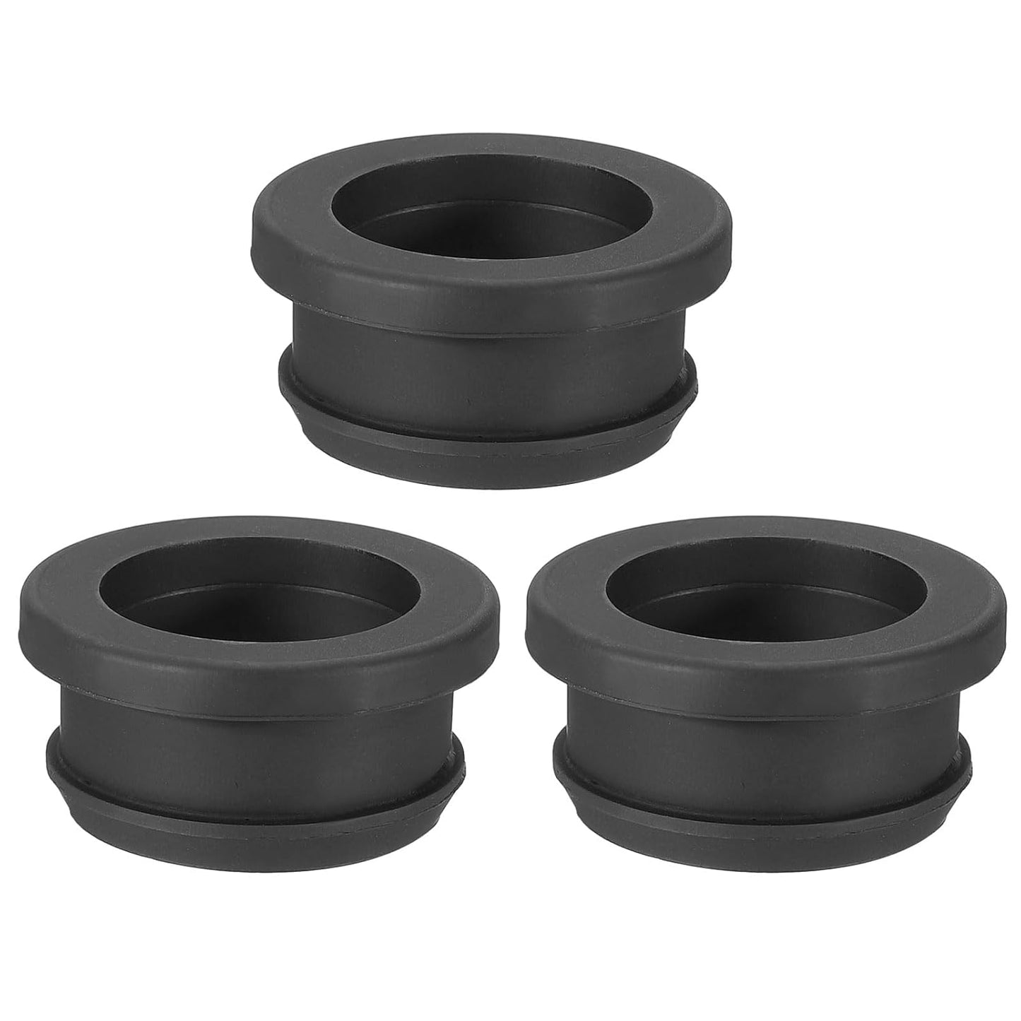 PATIKIL 27mm / 1-1/16 Inch Drill Hole,7/8 Inch ID Rubber Grommets, 3Pcs Top Hat Grommet for Wiring Eyelet Ring Gasket Automotive Firewall Cable Hole Plugs Wires Protection, Black