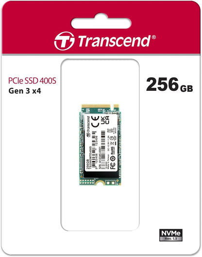 Transcend 256GB MTE400S M.2 2242 PCIe Gen3x4 SSD, Compatible with Ultra-Thin Laptops, Dram-Less Low Power, Up to 2000MB/s, TLC - TS256GMTE400S