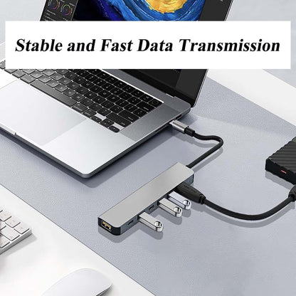 Multiport USB C Adapter, 7 in 1 USB C Docking Station with Fast Charging Port, Compatible with Laptop, Computer, Tablet, Keyboard and More