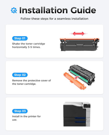 650A Toner Cartridge Set 4-Pack High Yield with Chip Replacement for HP 650A CE270A CE271A CE272A CE273A Compatible with HP Color LaserJet Enterprise CP5525 CP5525dn CP5525n CP5525xh Printer Ink Black