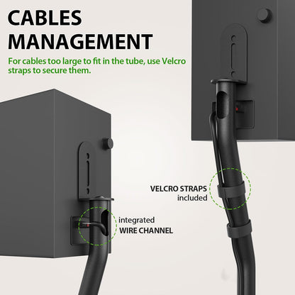 USX MOUNT Universal Speaker Stands, Height Adjustable Extend 30.0" to 39.1" for Satellite Speakers & Small Bookshelf Speakers up to 11 lbs Per Stand, 1 Pair Floor Stands for Sony Bose Polk JBL Yamaha