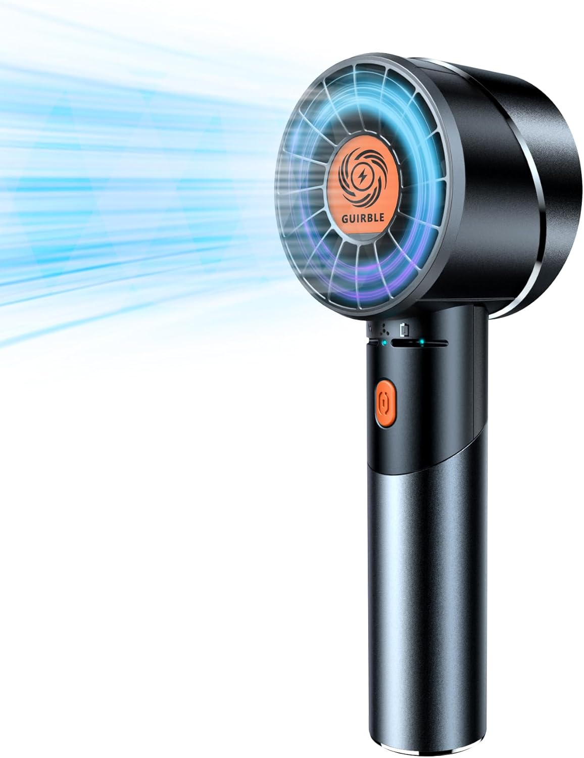 Handheld Fan,Portable Turbo Fan,Powerful Personal Fan(7000rpm High-Speed Motor,Battery Work 3-16 H),USB Rechargeable Mini Handheld Fan for Travel/Outdoor/Gift/Makeup (Black)