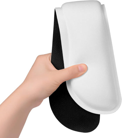 Dapesuom Enlarge Keyboard Wrist Rest, Memory Foam Wrist Cushion for Desk Mats Support, Cute Typing Pain Relief Keyboard Mouse Pad Rests Set with Non-Slip Base for Gaming Laptop Office, Ivory White