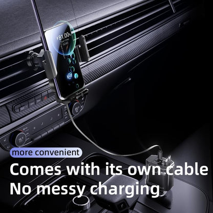 Magnetic Phone Holder Car Wireless Charger, 66W Fast Charging Phone Mount 360 Adjustable Rotatable Auto-Clamping Car Vent for Mount - Dashboard Phone Holder for iPhone/Android/Samsung (Black)