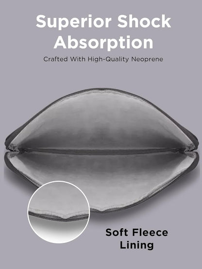 Lenovo Basic Laptop Sleeve 13 Inch Notebook/Tablet Compatible with MacBook Air/Pro Neoprene Material - Soft Fleece Lining - Zippered Top Opening - Black