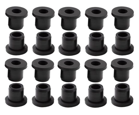 20 pcs 3/8" Drill Hole，1/4" ID Black Silicone Top hat Rubber Grommets for Wiring，Automotive，Firewall，Hole Plug，Desk，Screw，Water and Gas Pipe，Drain，House Siding，Cable Bushing，Glass，Wire Plug