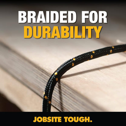 DEWALT Micro-USB to USB Cable(Not for iPhone)Reinforced Braided Micro-USB Cable, USB to Micro-USB Cable, Charger Cord Compatible with Android, 4 ft