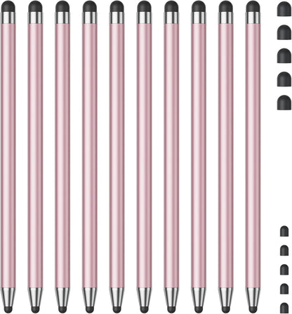 Stylus (10Pcs), Stylus Pen for Touchscreen, High Precision and Sensitivity Stylus Pen for Android Smartphone and Tablets, Compatible with All Capacitive Touch Screen (Pink)