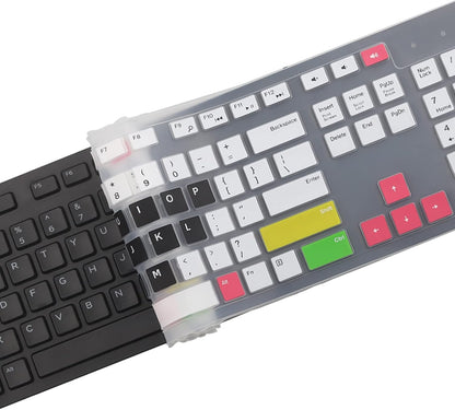 Keyboard Cover Skin for Dell KM636 KB216 KB216t KB216d KB216p Wired & Wireless Keyboard, Dell Optiplex 5250 3050 3240 5460 7450 7050, Dell Inspiron Desktop 24" 27" 5400 5490 7700 7790 3475 3670 3477
