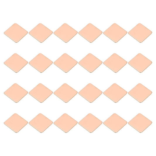 PATIKIL Copper Heatsink Pad Shims, 24 Pcs 20x20x0.8mm Copper Pad Shim IC Chipset GPU CPU Thermal Heatsink for Cooling Laptop Desktop Computer