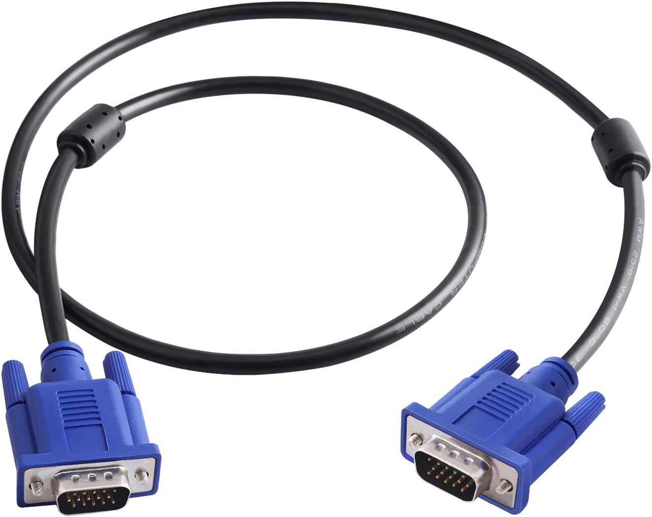 PASOW VGA to VGA Monitor Cable HD15 Male to Male for TV Computer Projector (3 Feet)