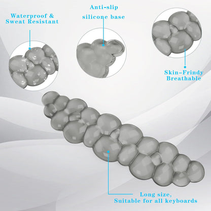 Gel Cloud Keyboard Wrist Rest, Cute Wrist Support and Arm Support Keyboard Rest for Keyboard Typing Pain Relief，Suitable for Office/Computer/Laptop/Gaming（Keyboard Wrist Rest Gray ）