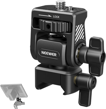 NEEWER Field Monitor Mount Monitor Holder with NATO Clamp, 360° Swivel, 180° Tilt, Anti Twist Screw Compatible with Atomos Ninja 5" & 7" Camera Monitor Compatible with SmallRig Camera Cage, MA020