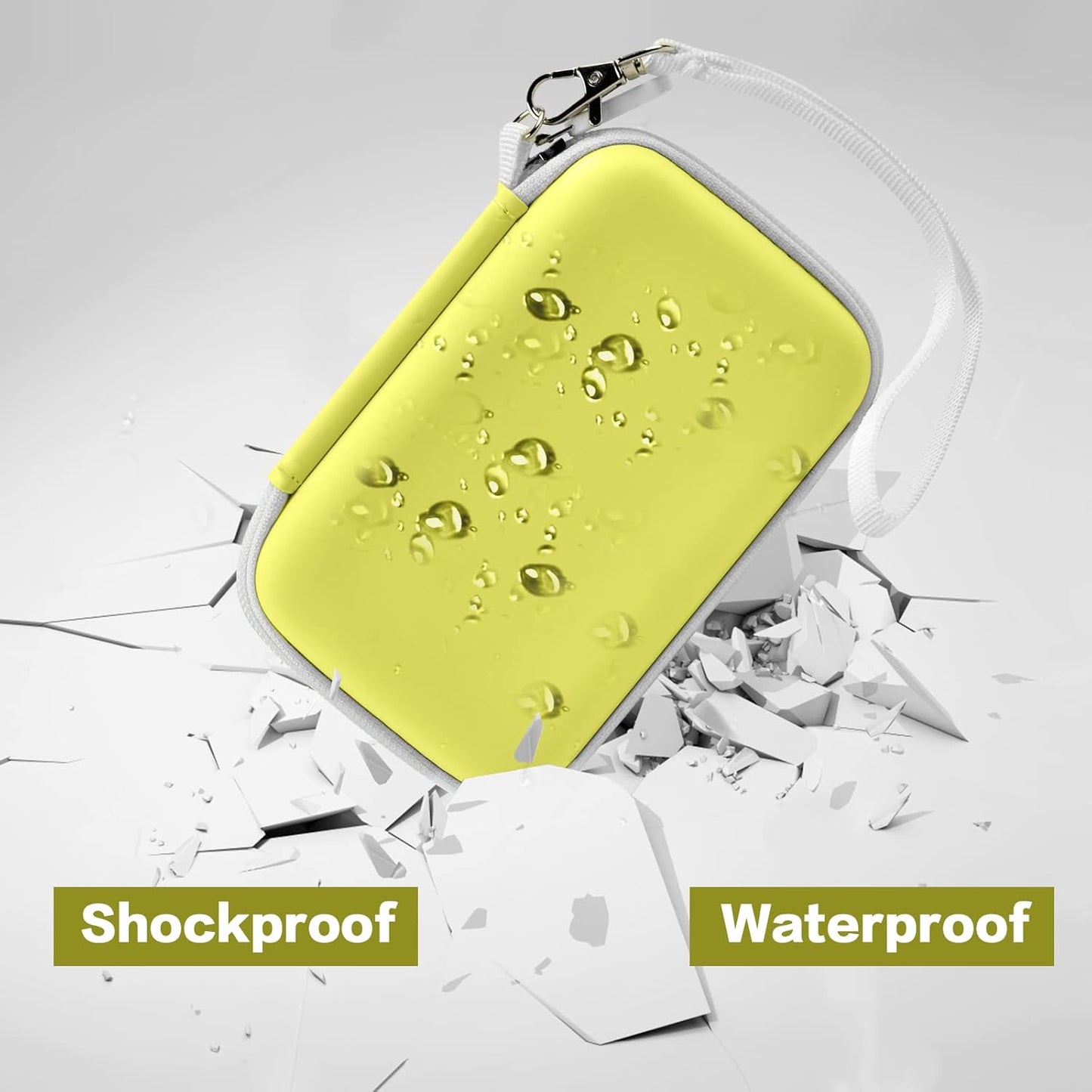 Travel Case for UCOMX for Nano/for Iseyyox/for LISEN/for RTOPS 3 in 1 Wireless Charger, Foldable Magnetic Charging Station Storage Holder Bag for Fast Charge Pad Cable and Adapter, Yellow-Box Only