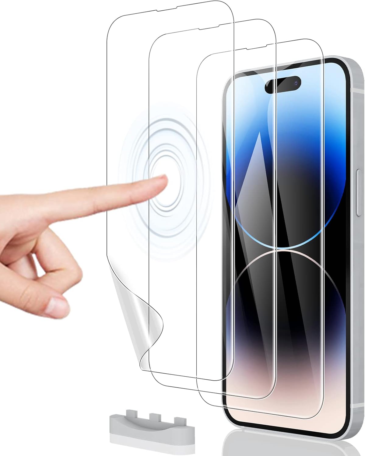 [3 Pack] Hydrogel Film Screen Protector for iPhone 14 Pro/iPhone 14 (6.1 inch), Soft TPU Transparent Protective Screen Protector Film (Not Tempered Glass)
