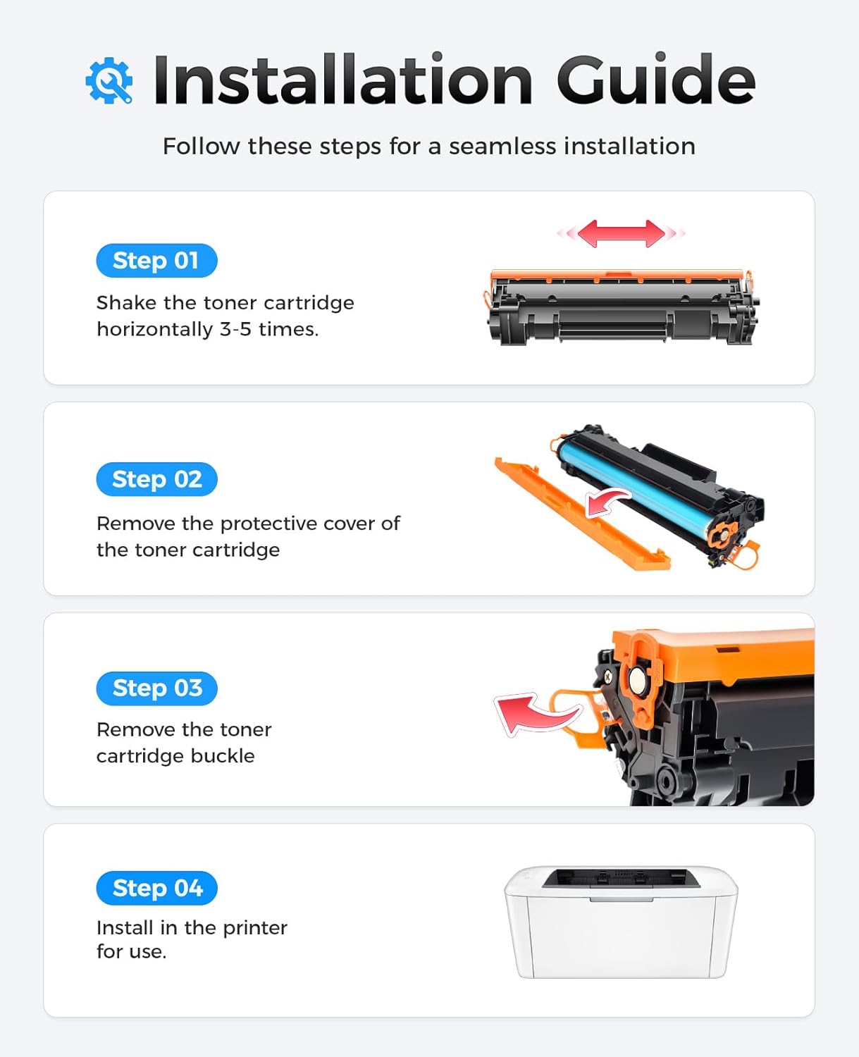 141A W1410A Toner Cartridge Black 2-Pack (with chip) High Yield Replacement for HP 141A W1410A 141X W1410X Toner Cartridges Compatible with HP Laser Jet Pro M110w MFP M139w M140w Series Printer Ink