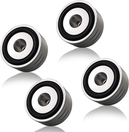 Tertullus 4 Sets High-End HiFi Aluminum Speaker Feet, Shock Base Pad Spikes,40x20mm,Shockproof Stand Pad for HiFi Devices Amplifier Turntable DAC Recorder CD (Silver)