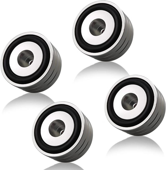 Tertullus 4 Sets High-End HiFi Aluminum Speaker Feet, Shock Base Pad Spikes,40x20mm,Shockproof Stand Pad for HiFi Devices Amplifier Turntable DAC Recorder CD (Silver)