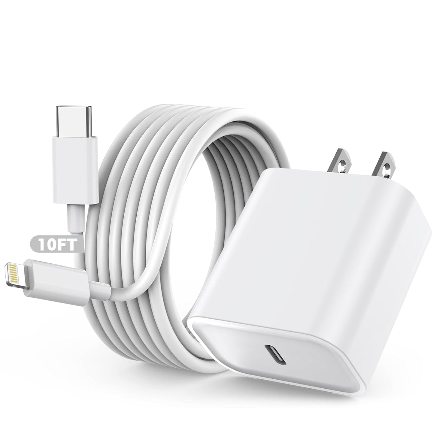 [Apple MFi Certified] iPhone 14 Charger Fast Charging,Quick 20W USB C Charger Block with 10feet Long USB C to Lightning Charging Cable Cord for iPhone 14/Pro/Pro Max/Plus/13/12/11/XS/XR/X/SE2022/iPad