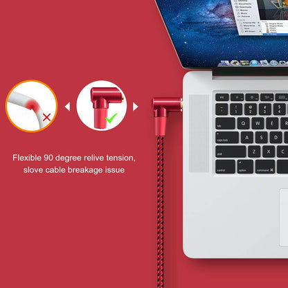 CableCreation Audio Cable, 10FT 3.5mm Right Angle Male to Male Auxiliary Stereo HiFi Cable with Silver-Plating Copper Core,24K Gold Plated, Red