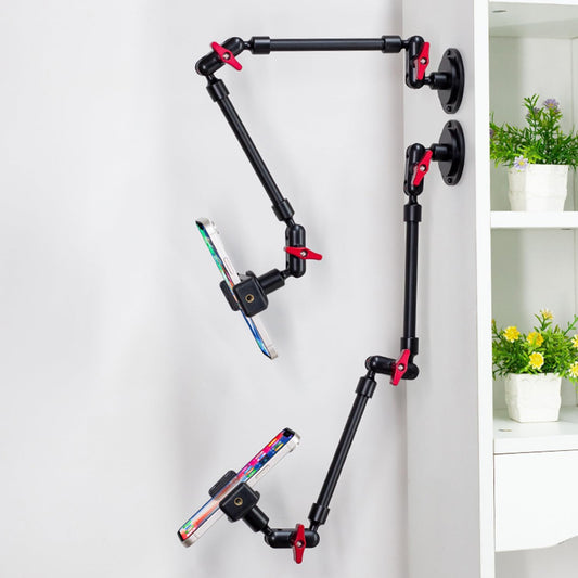 Magic Arm Adjustable Mobile Phone Holder for Desk, Wall Mount and Ceiling Mount Bracket for Phone and Other Smartphones (Metal Base +60cm arms+Metal Clip)