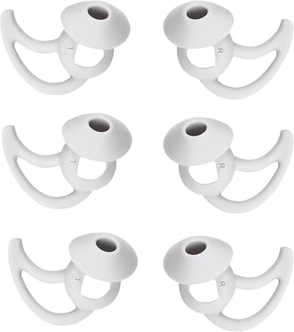 3 Pairs Earbuds Replacement Tips Large，Silver Earbud Tips ，Silicone Eartips Compatible with Bose QuietComfort and Sport Earphones