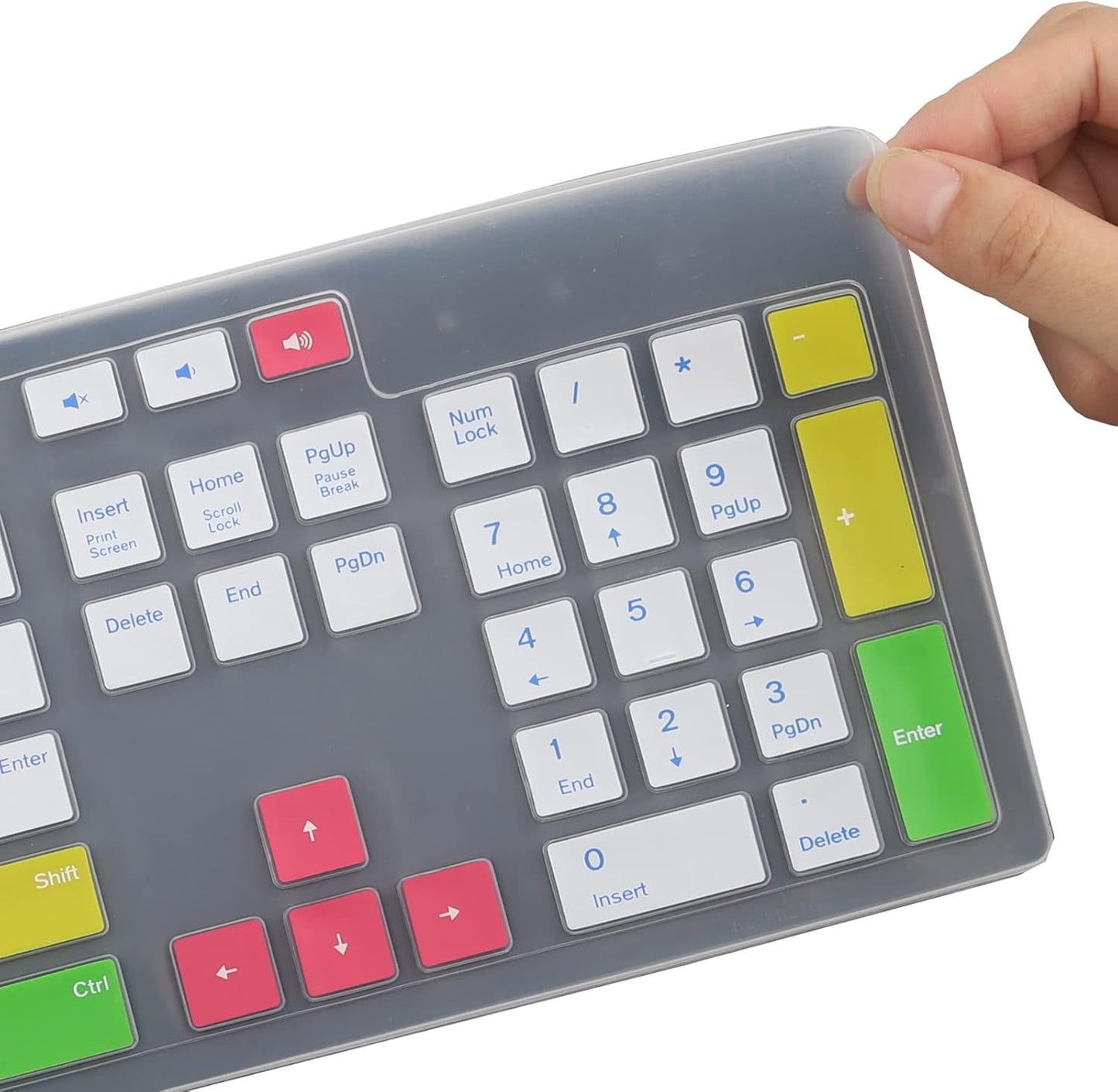 Keyboard Cover Skin for Dell KM636 KB216 KB216t KB216d KB216p Wired & Wireless Keyboard, Dell Optiplex 5250 3050 3240 5460 7450 7050, Dell Inspiron Desktop 24" 27" 5400 5490 7700 7790 3475 3670 3477