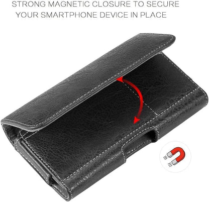 GW USA Holster for iPhone 17 16, 16 17 Pro 16e 15 15 Pro 14,14 Pro,13 Pro,13,12 Pro,12, Galaxy S25 S24 S23 Cell Phone Case Belt Clip Credit Card Holder Pouch (Fits Otterbox Commuter Case on) Black